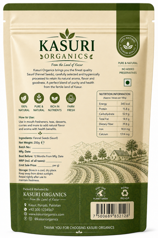Kasuri Organics Saunf (Fennel Seeds)